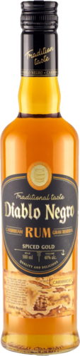 Спиртной напиток "DIABLO NEGRO CARIBBEAN RUM GRAN RESERVA SPICED GOLD" 0,5 л.40%