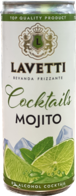 Лаветти-Мохито газированный сладкий 0,25 л.8%