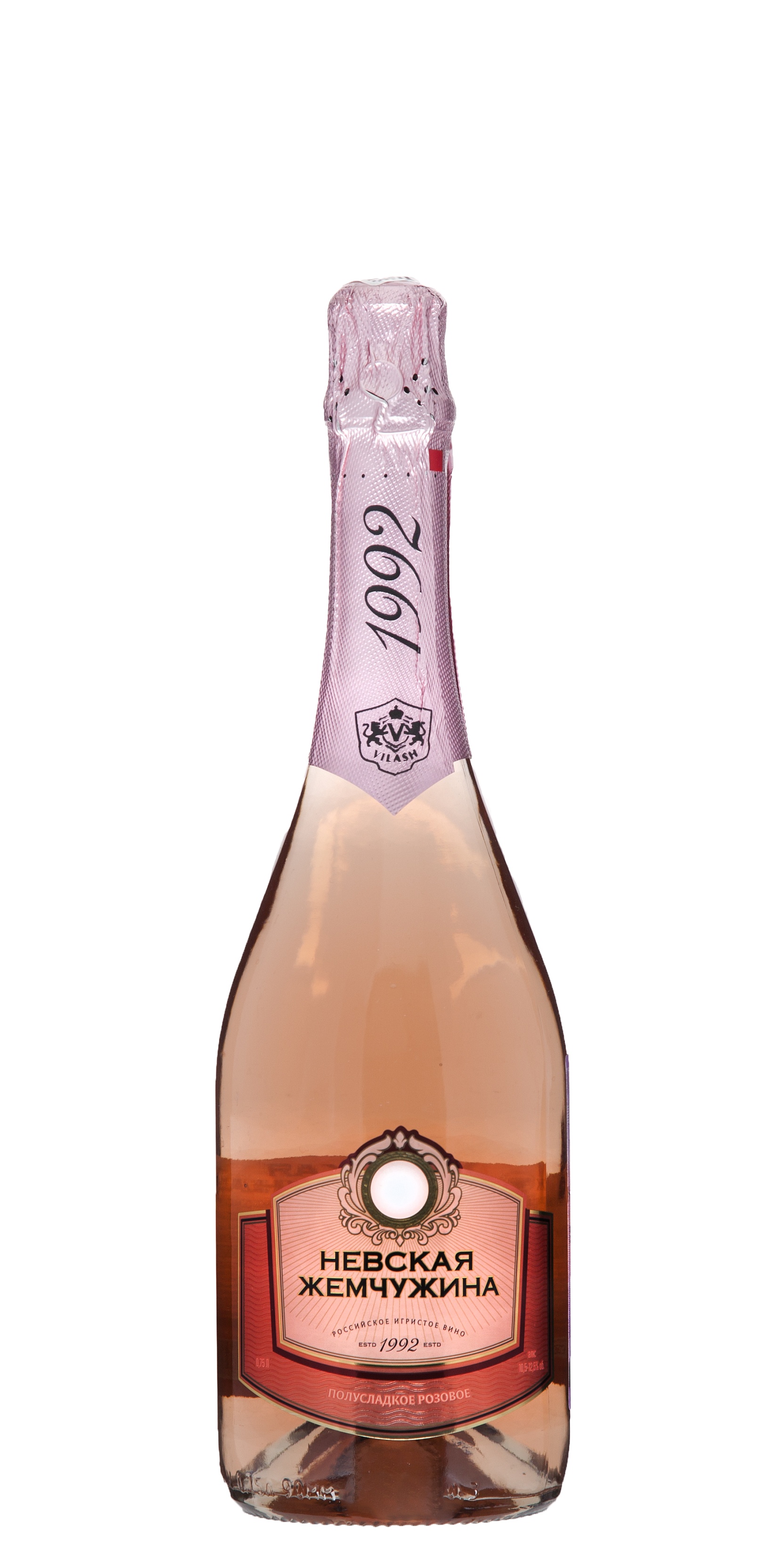 Вино игристое полусладкое розовое «Невская Жемчужина» 0,75 11,5%